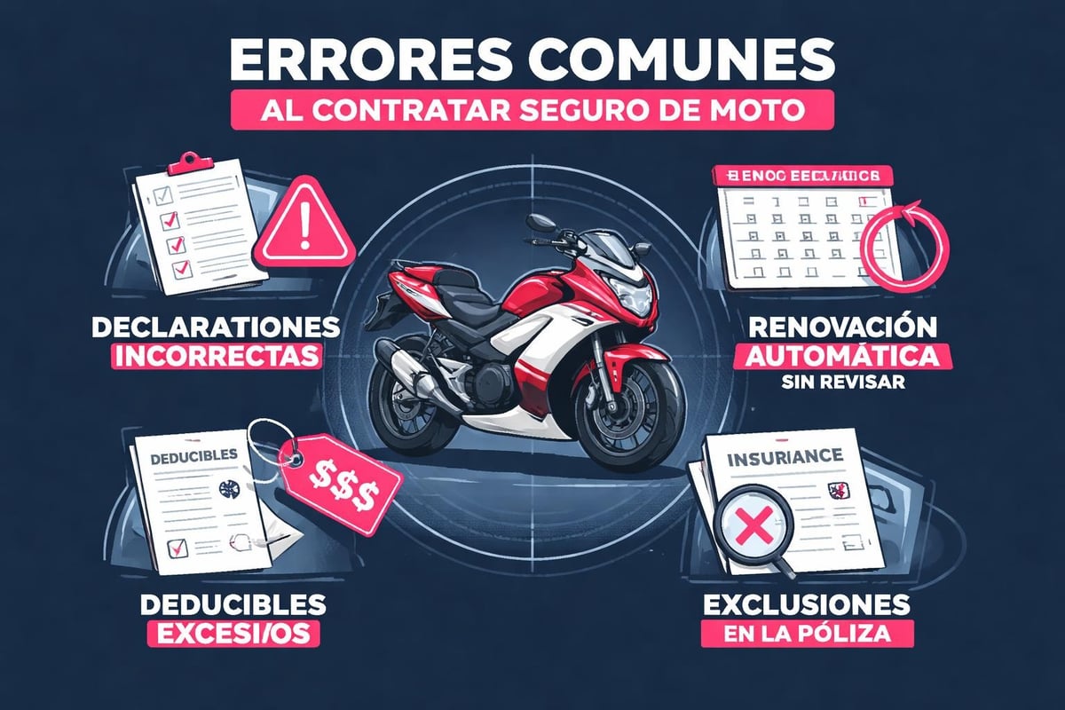 Errores al contratar seguro de moto