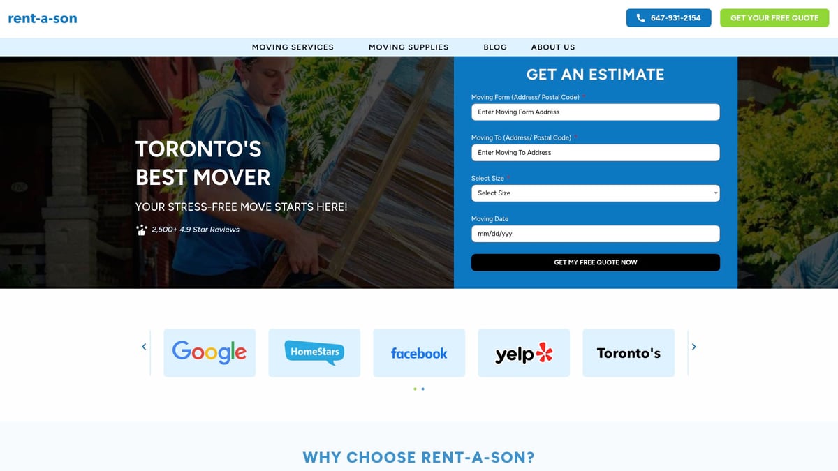 7 Essential Moving Companies in the GTA for Stress-Free Moves - Rent-a-Son