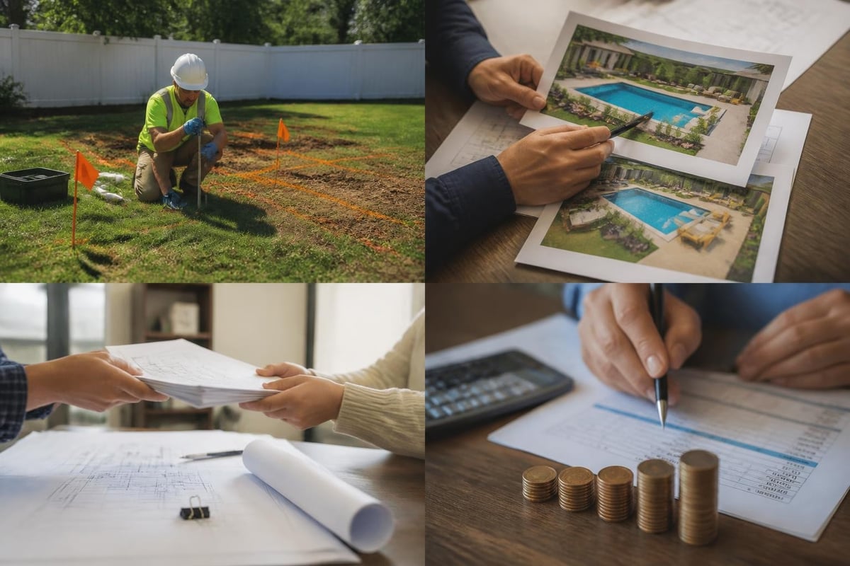 Pool construction planning process