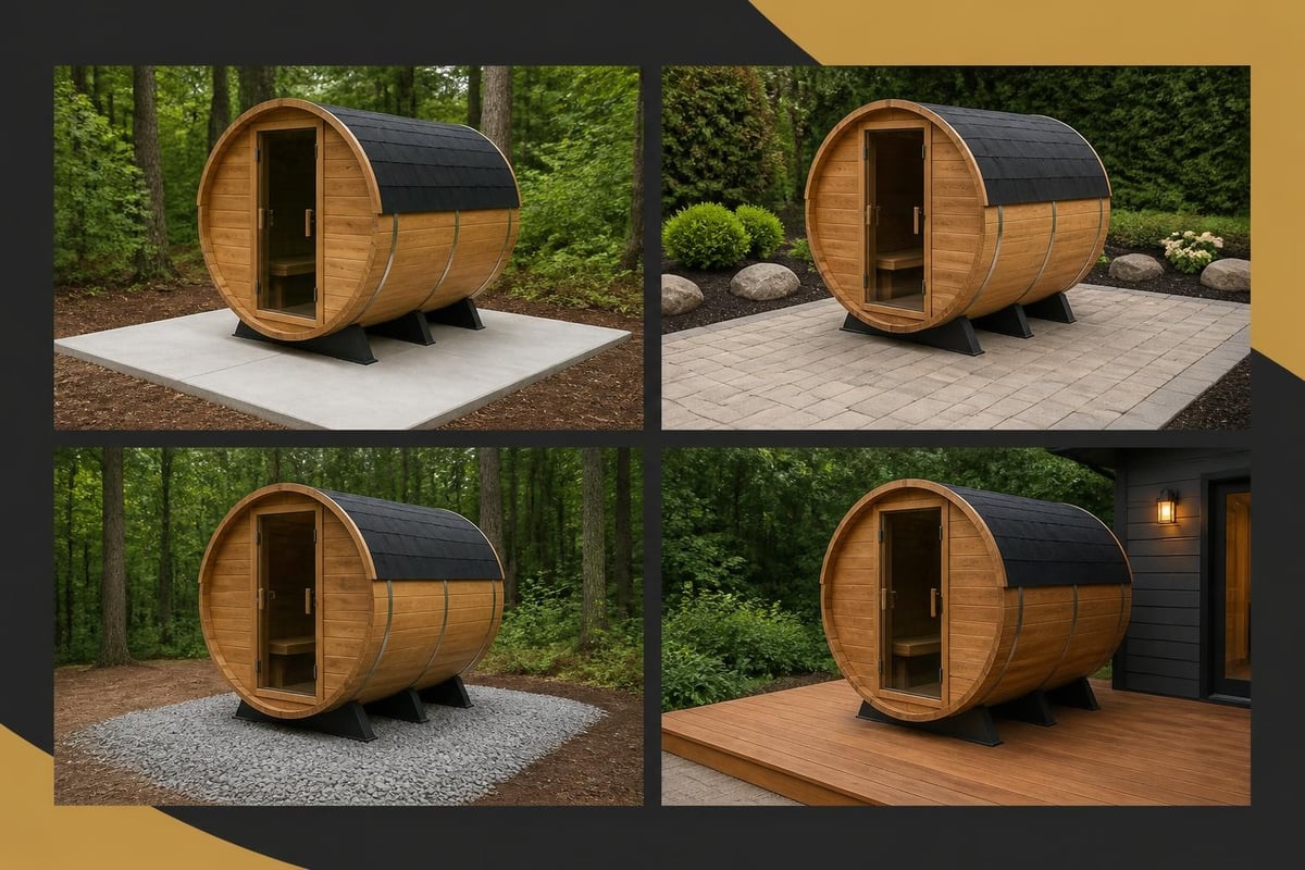 Barrel sauna foundation types