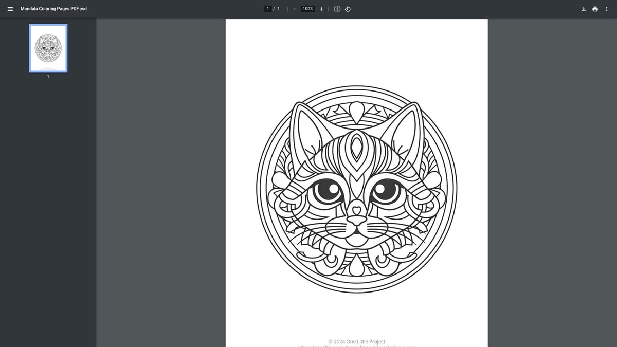 10 Best Free Mandala Coloring Pages to Print in 2025 - Cat Mandala Coloring Page