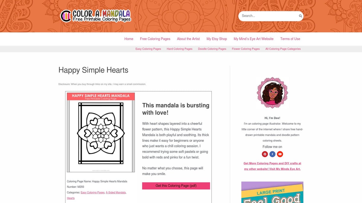 10 Best Free Mandala Coloring Pages to Print in 2025 - Happy Simple Hearts Mandala