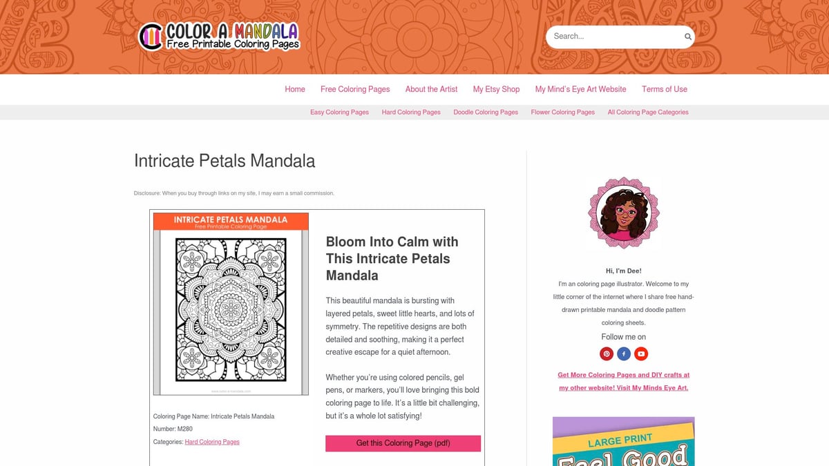 10 Best Free Mandala Coloring Pages to Print in 2025 - Intricate Petals Mandala