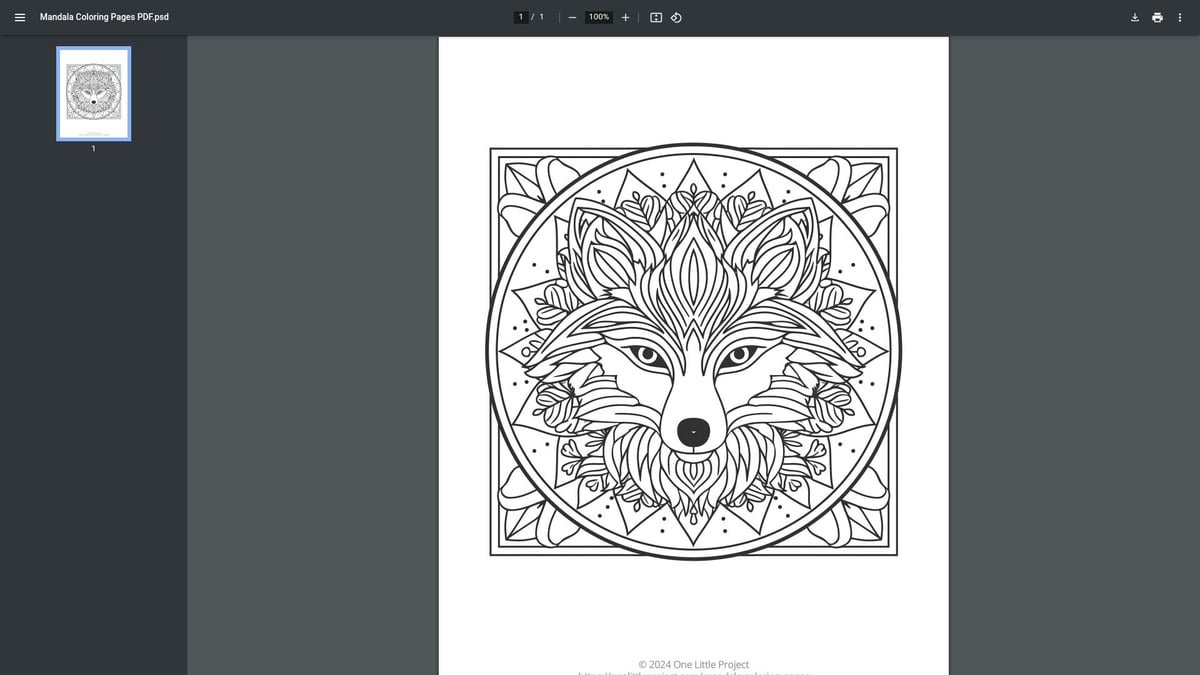 10 Best Free Mandala Coloring Pages to Print in 2025 - Fox Mandala Coloring Page