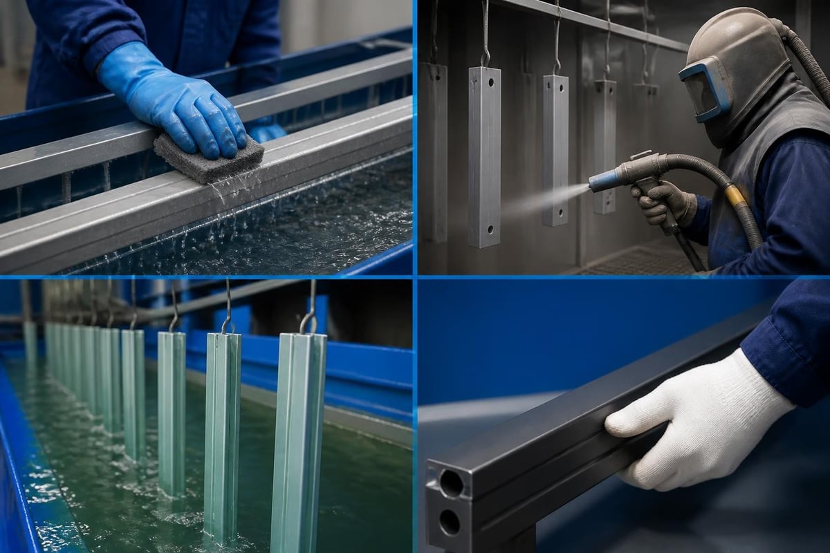 Powder coating preparation steps