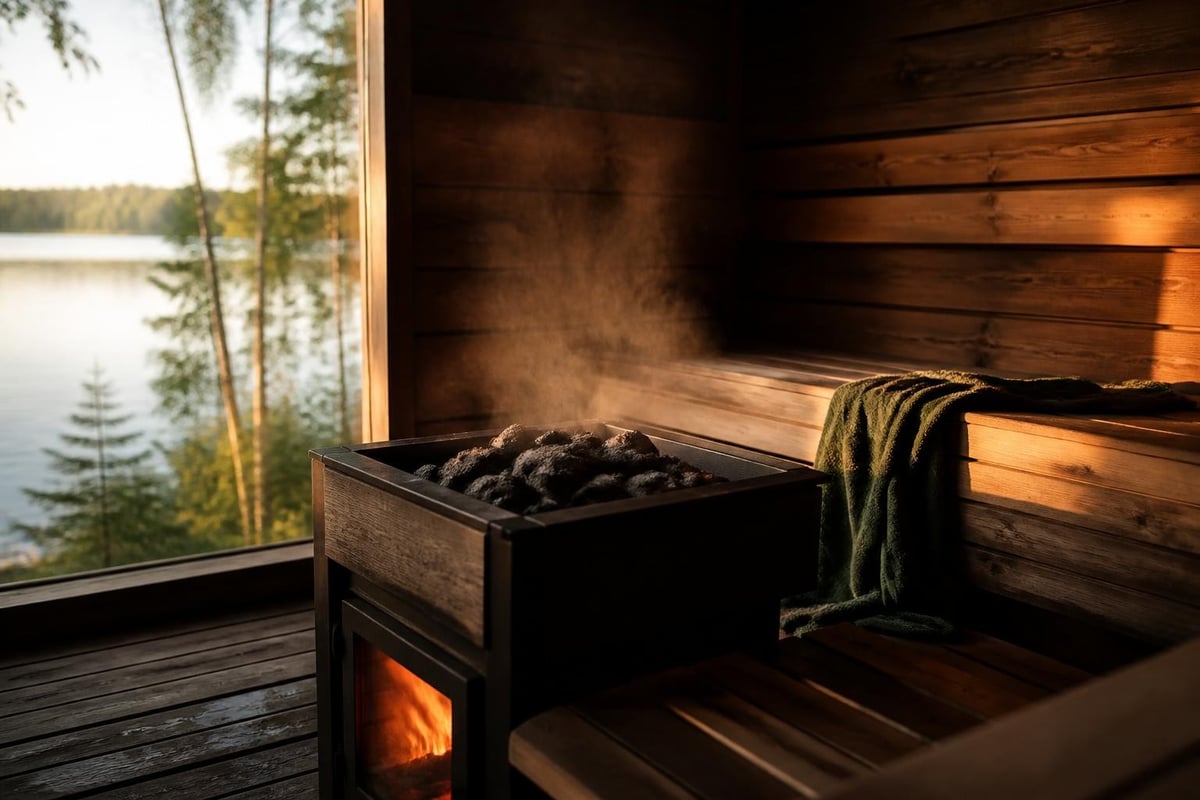 Wood stove heating stones