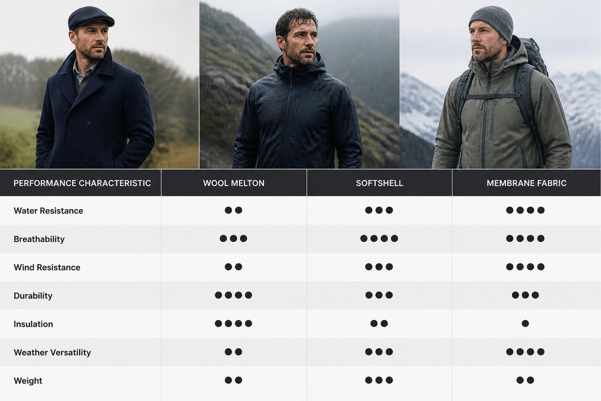 Riding coat fabric comparison