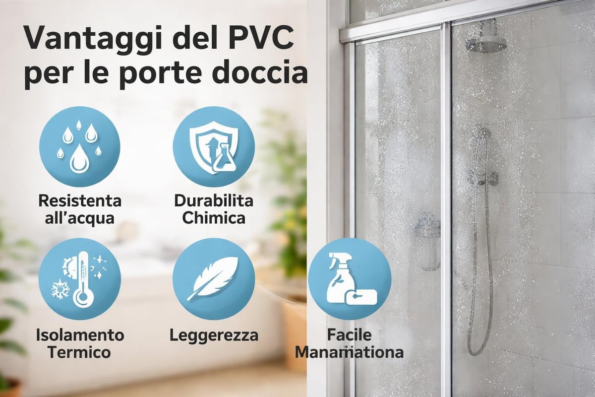 Vantaggi del PVC per porte doccia