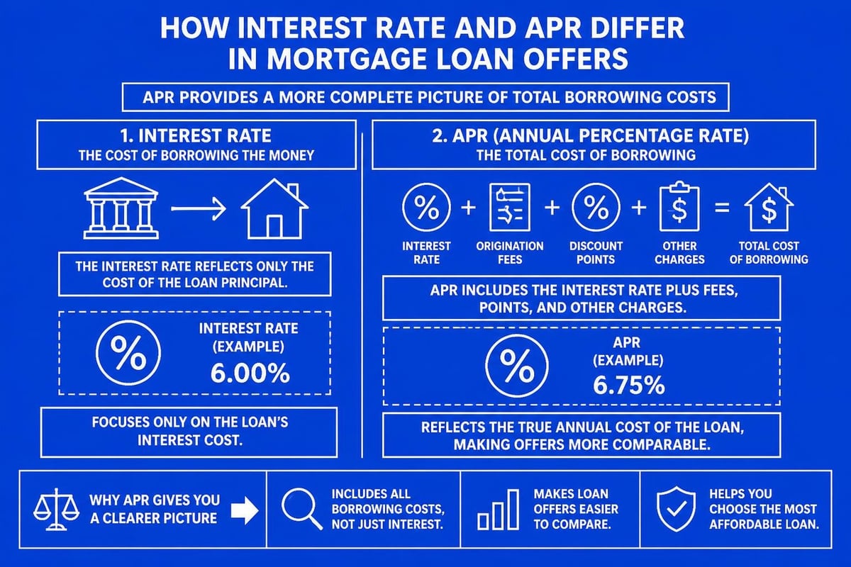 Comparing interest rate versus APR