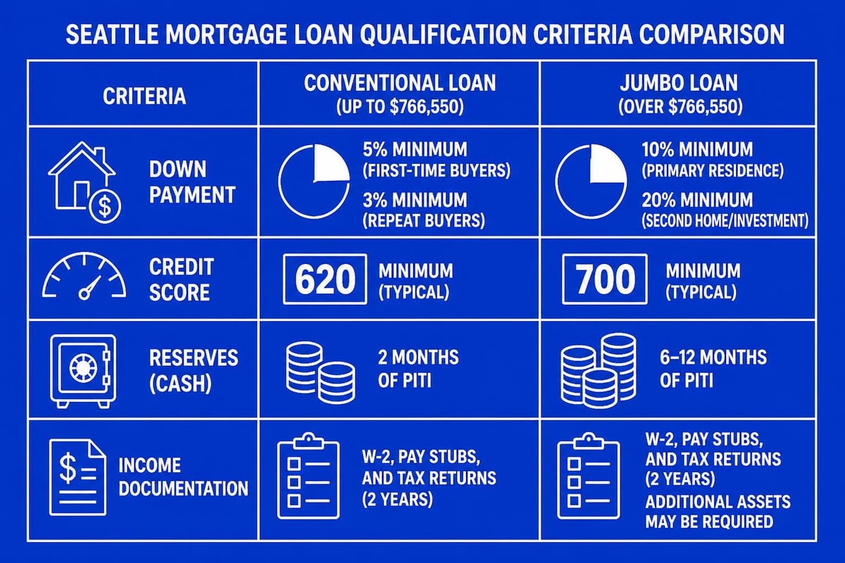 Jumbo loan requirements for Seattle homebuyers