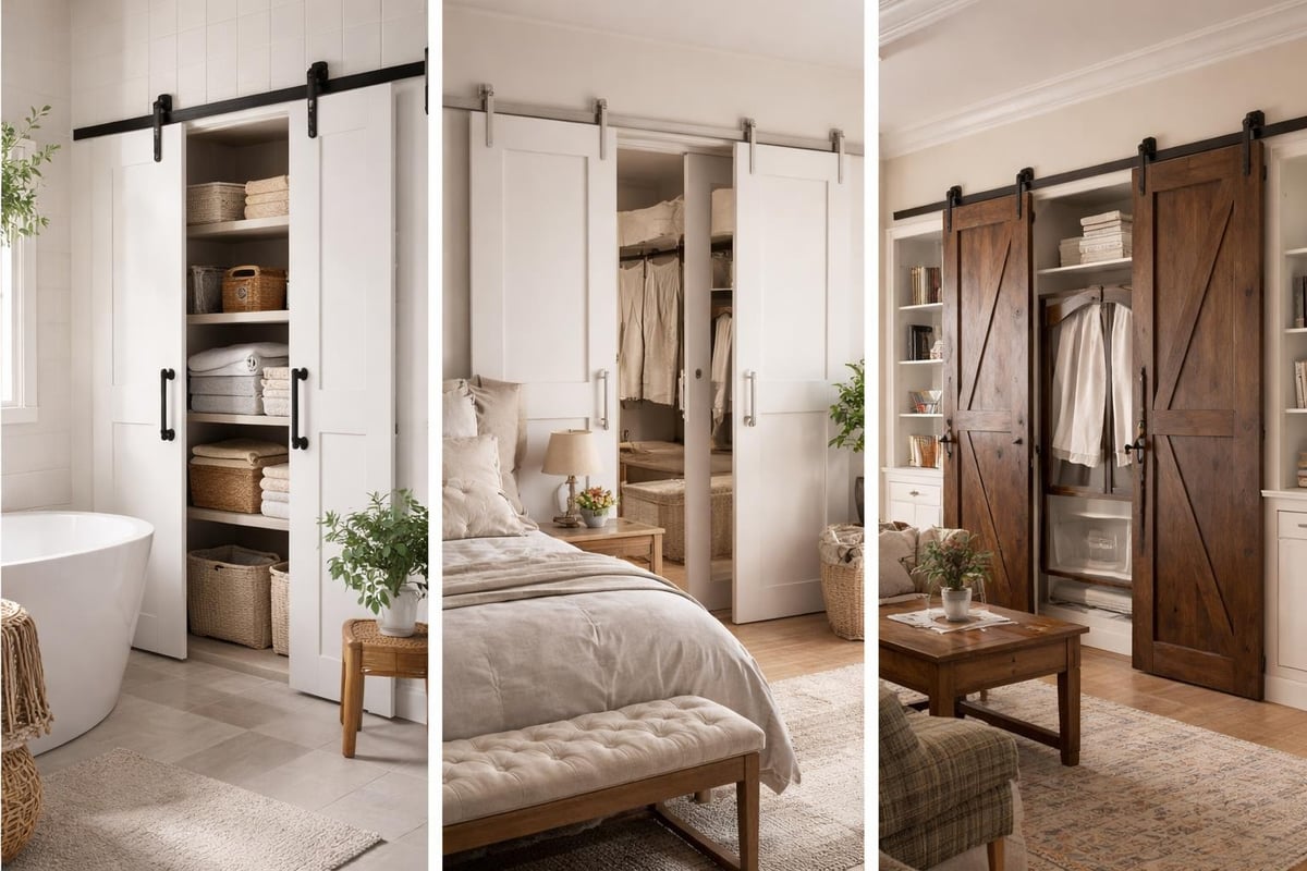 Hardware finishes in closet environments