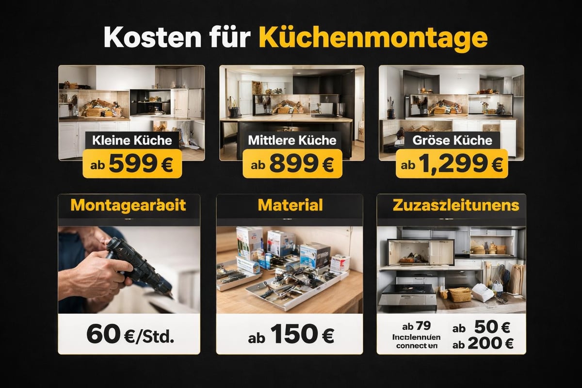 Küchenmontage Kostenaufstellung