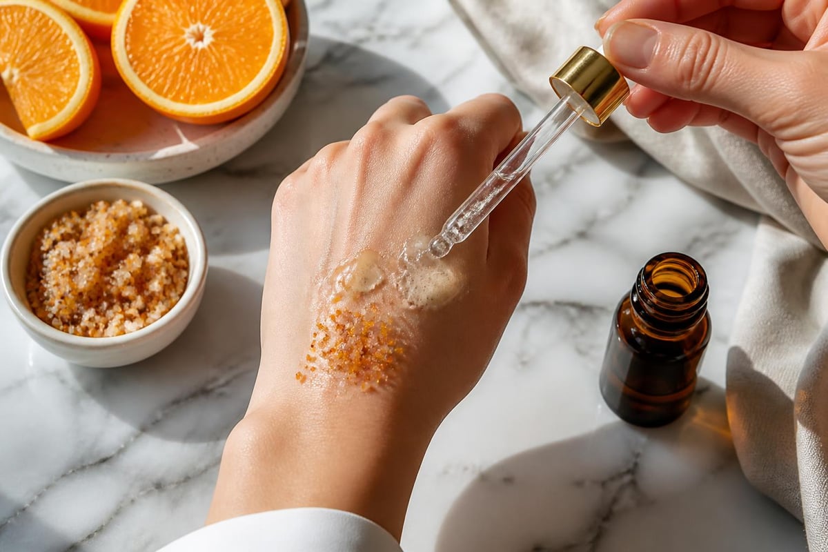 Orange scrub ingredients and skin benefits
