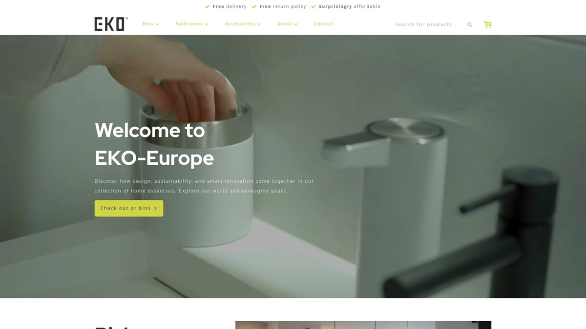 7 Innovative Trash Bin Ideas for Smarter Hjem i 2026 - EKO Mirage X Sensor Bin – Elegant og Praktisk