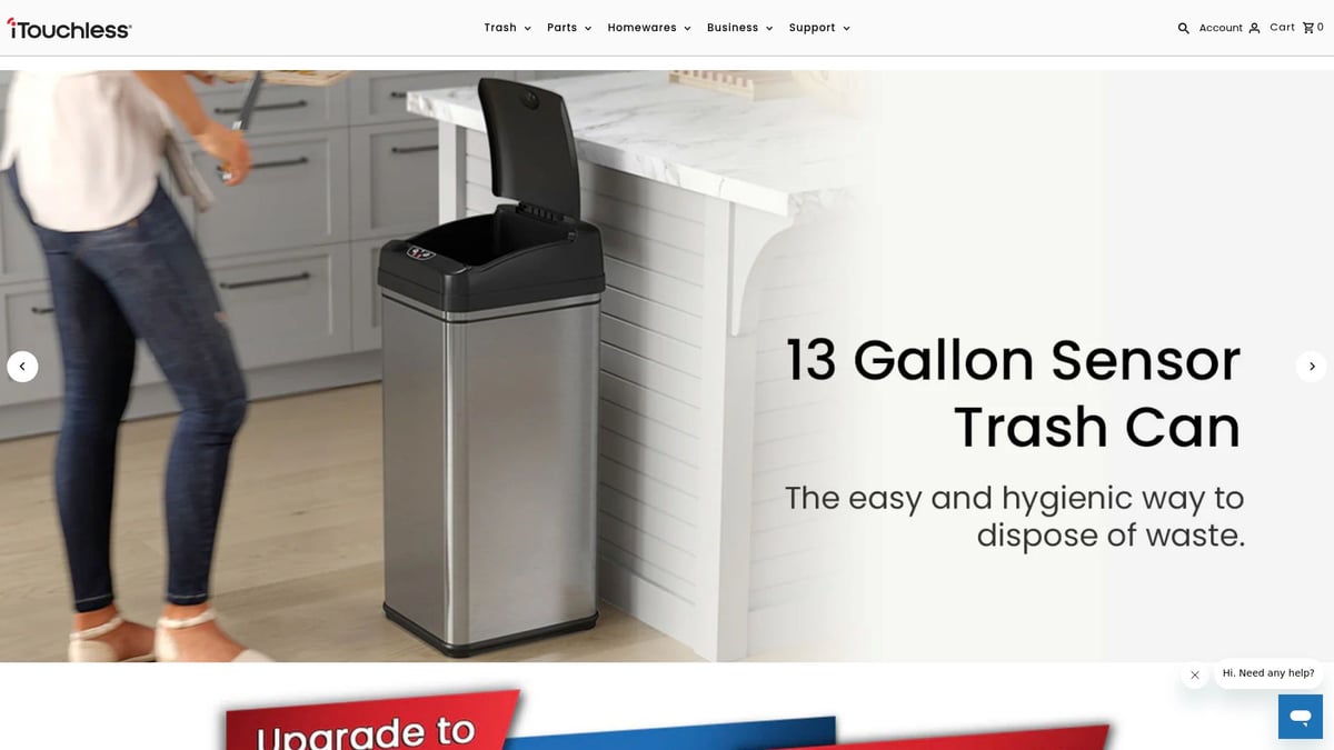 7 Innovative Trash Bin Ideas for Smarter Hjem i 2026 - iTouchless 13 Gallon Automatic Trash Can – Smart Home Integration