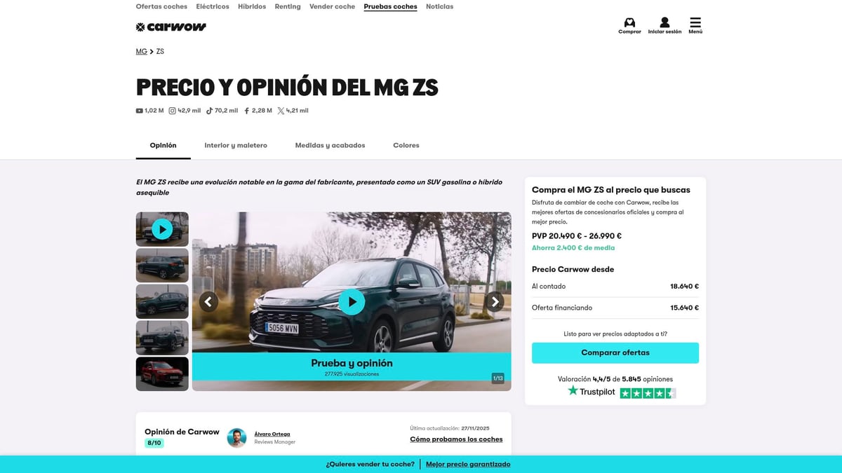 8 Дешёвых Новых Автомобилей, Которые Удивят в 2026 Году - MG ZS