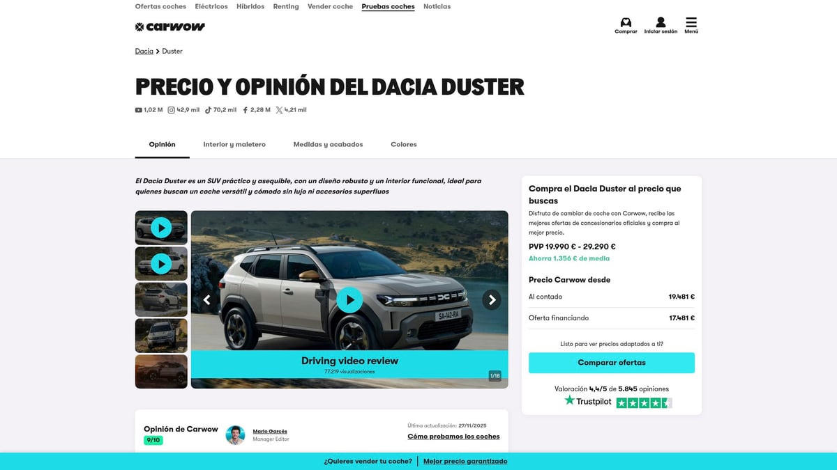 8 Дешёвых Новых Автомобилей, Которые Удивят в 2026 Году - Dacia Duster 2026