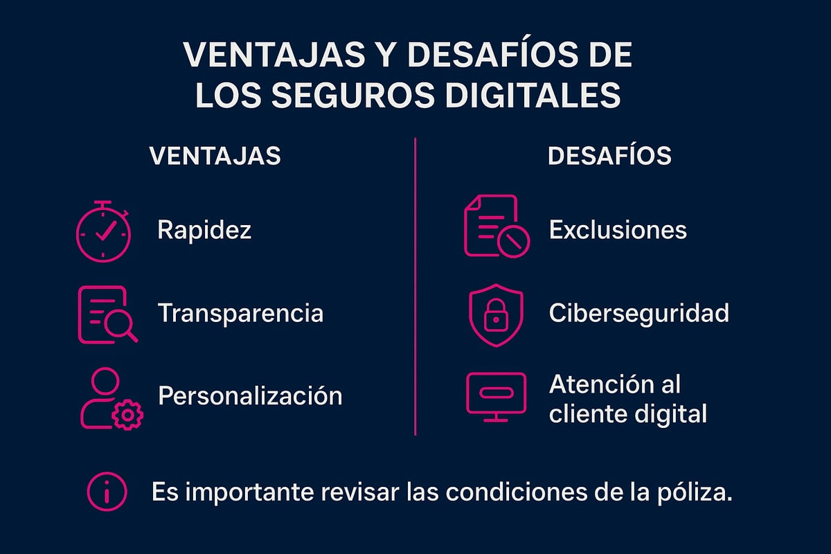 Seguros Digital: Guía Esencial para 2026 3 Ventajas y desafíos de los seguros digitales