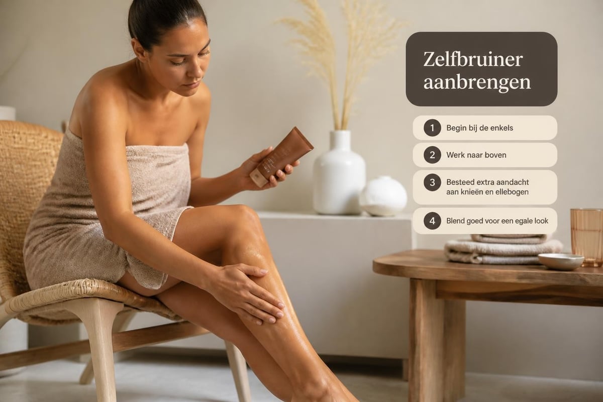 Correcte aanbreng techniek zelfbruiner