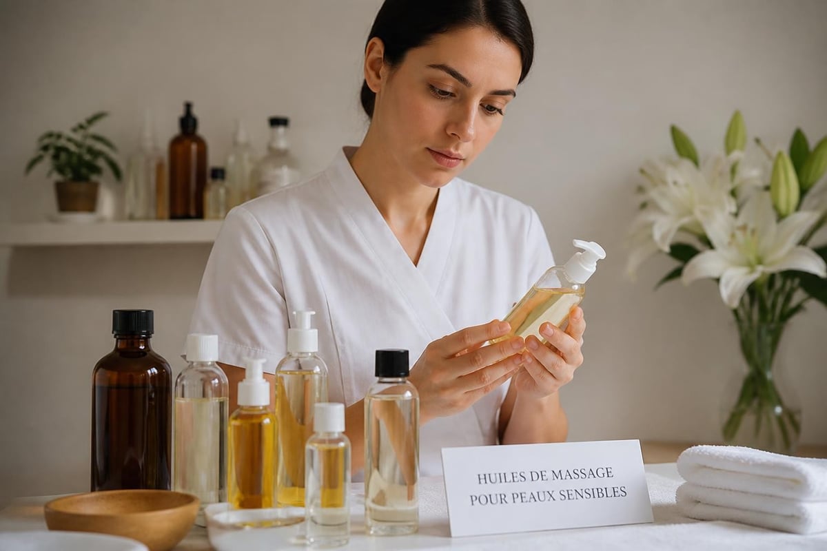 Critères de sélection huile massage bio peau sensible