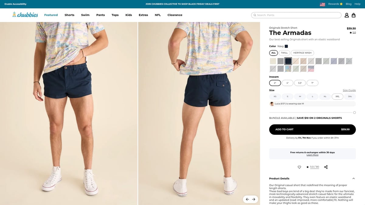 8 Best Swim Trunks for Men to Rock in 2025 - Chubbies The Armadas Originals Stretch Short