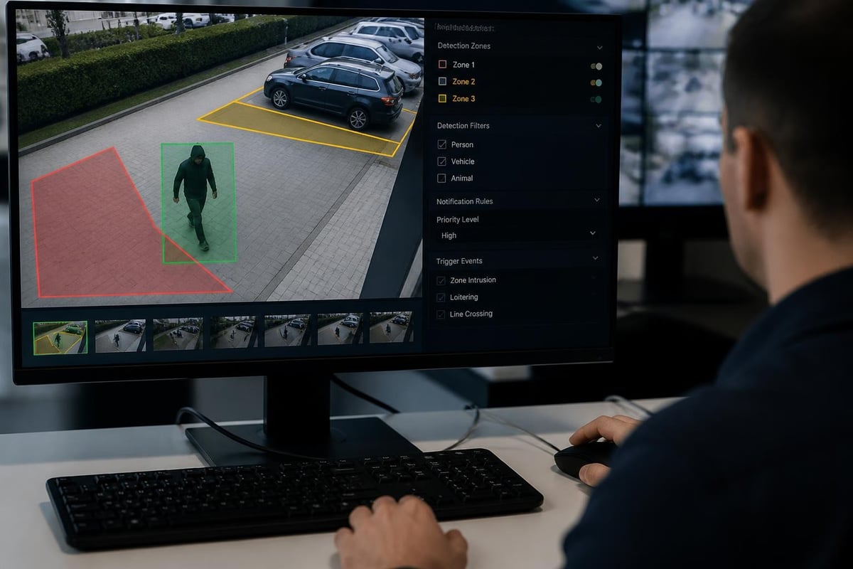 Smart camera detection zones