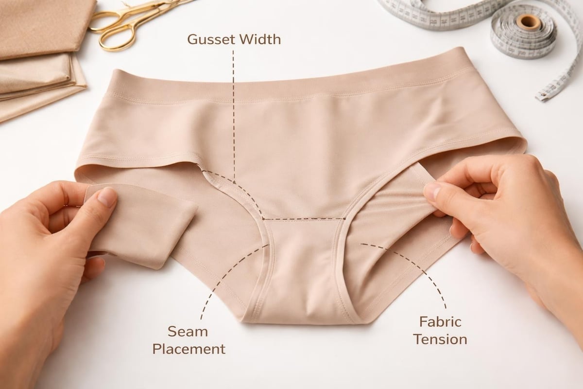 Camel toe prevention design