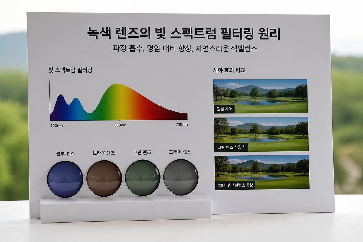 초록색 렌즈 광학 효과