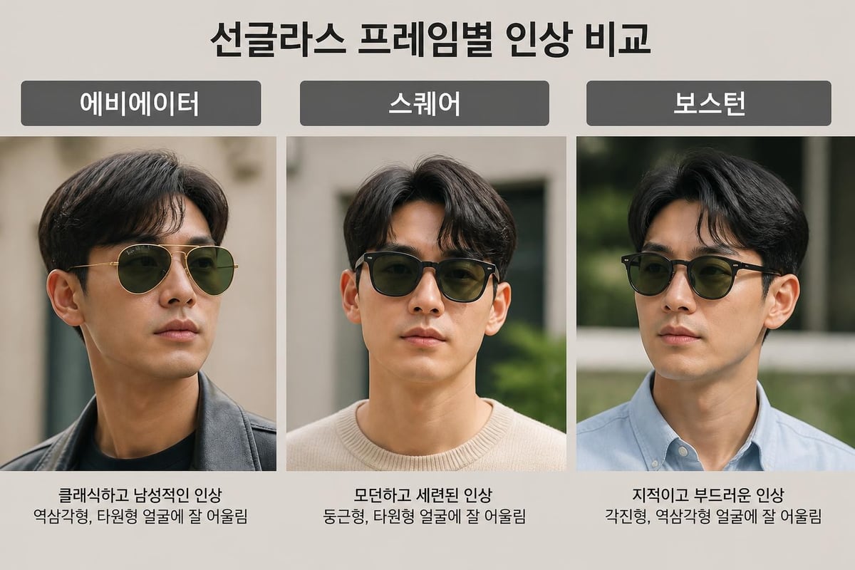 프레임별 초록 선글라스