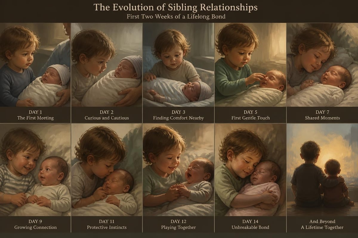 Newborn and sibling relationship timeline