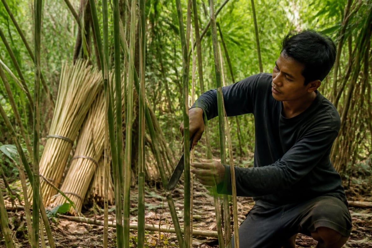 Sustainable rattan harvesting cycle
