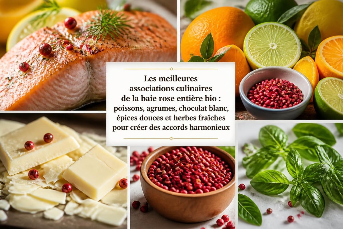 Associations culinaires baie rose
