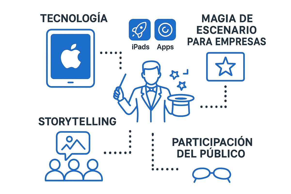 Integración de la Magia de Escenario con Tecnología y Storytelling Corporativo