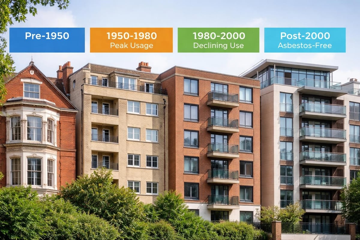 London building age categories and asbestos risk