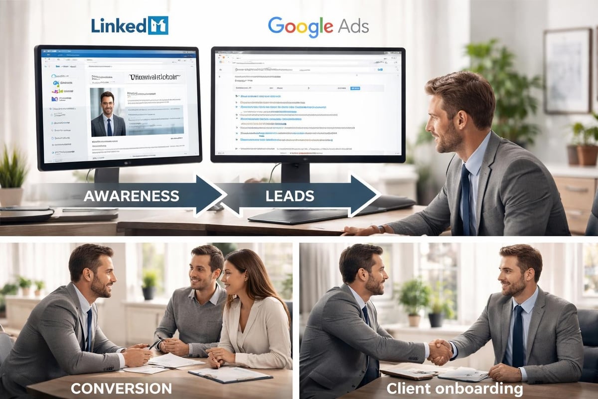 Marketing My Small Business: A Guide for 2026 Paid advertising funnel for financial services