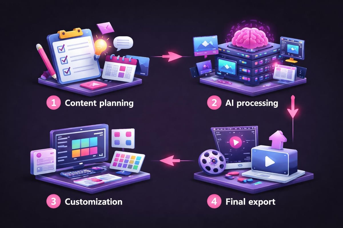 AI video creation workflow stages
