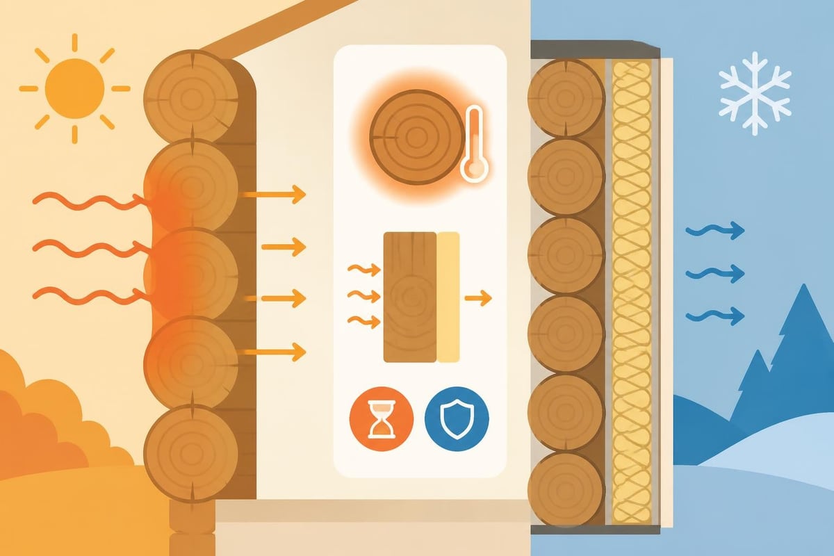Thermal performance in log walls