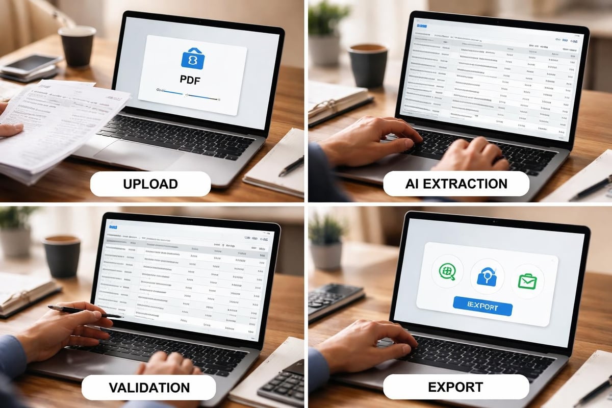 Bank statement processing workflow
