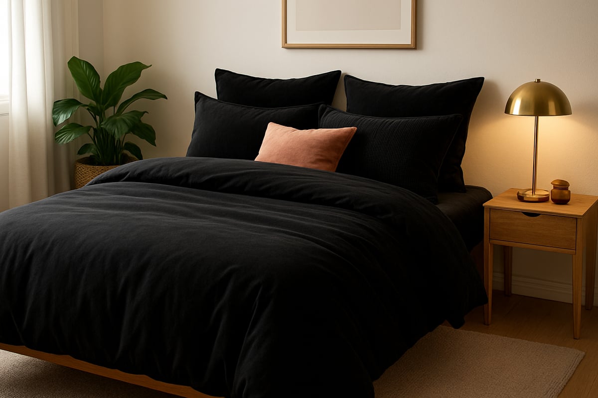Styling tips for black bedding: From minimalism to maximalism