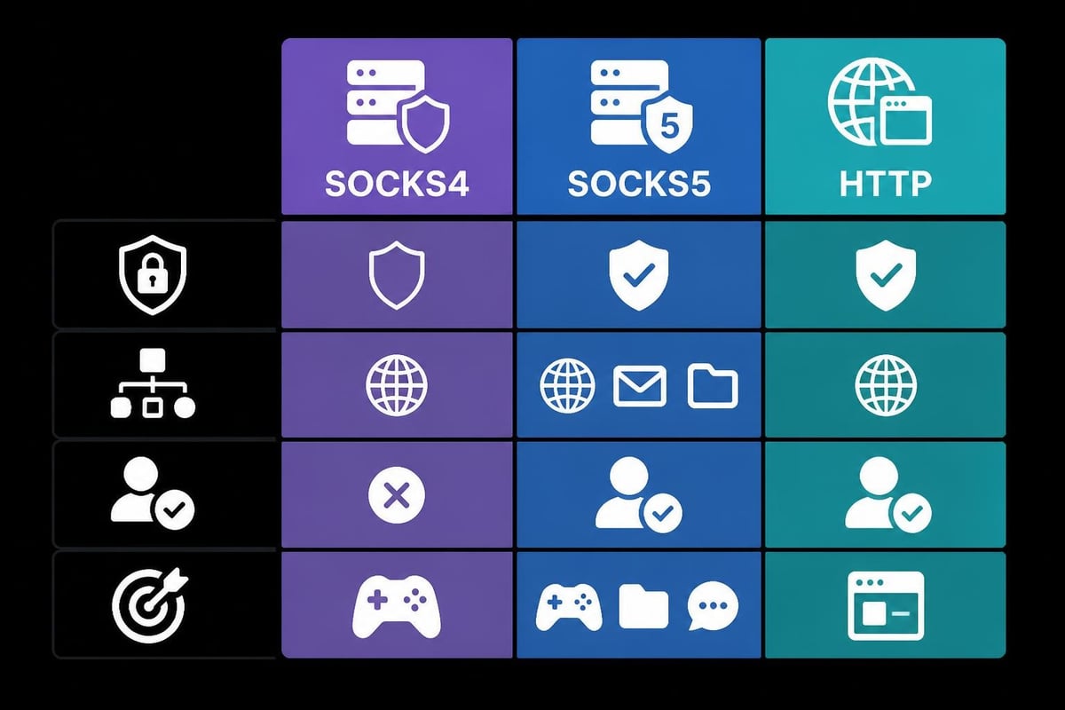 Proxy protocol comparison