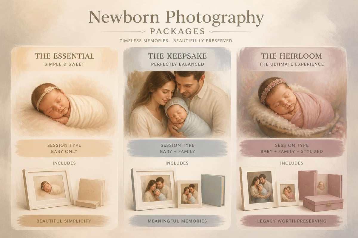 Newborn photography package comparison