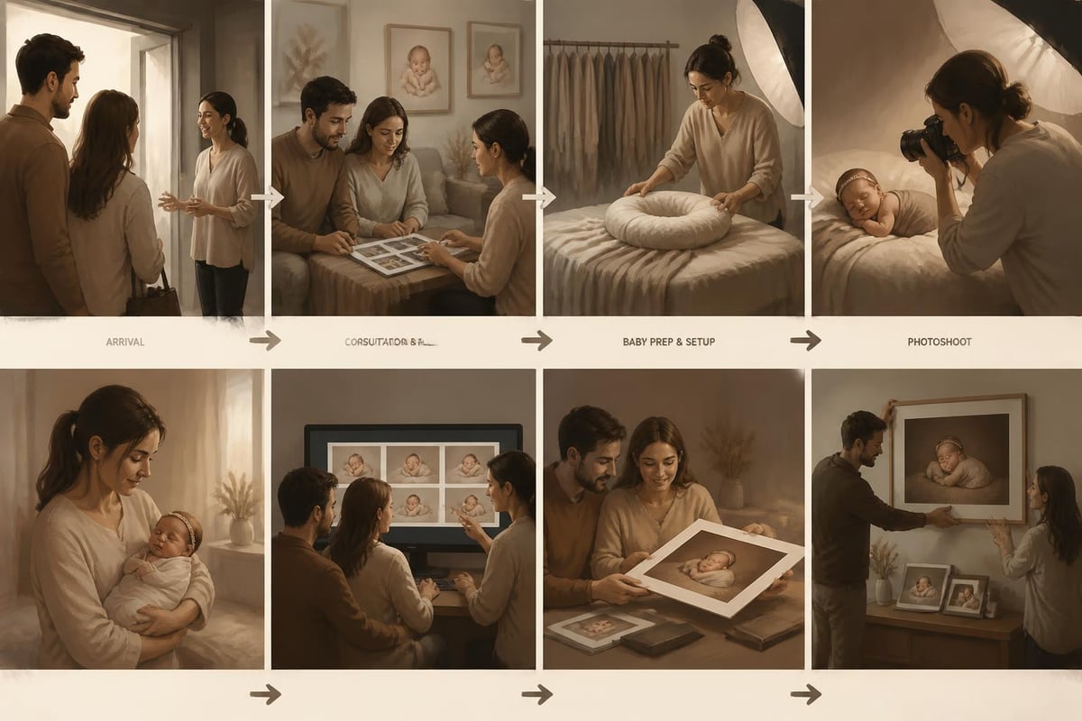 Professional newborn photography workflow