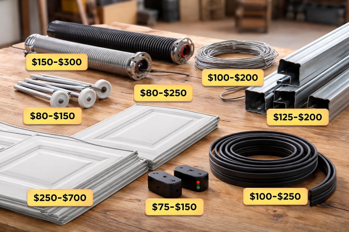 Garage door components and pricing