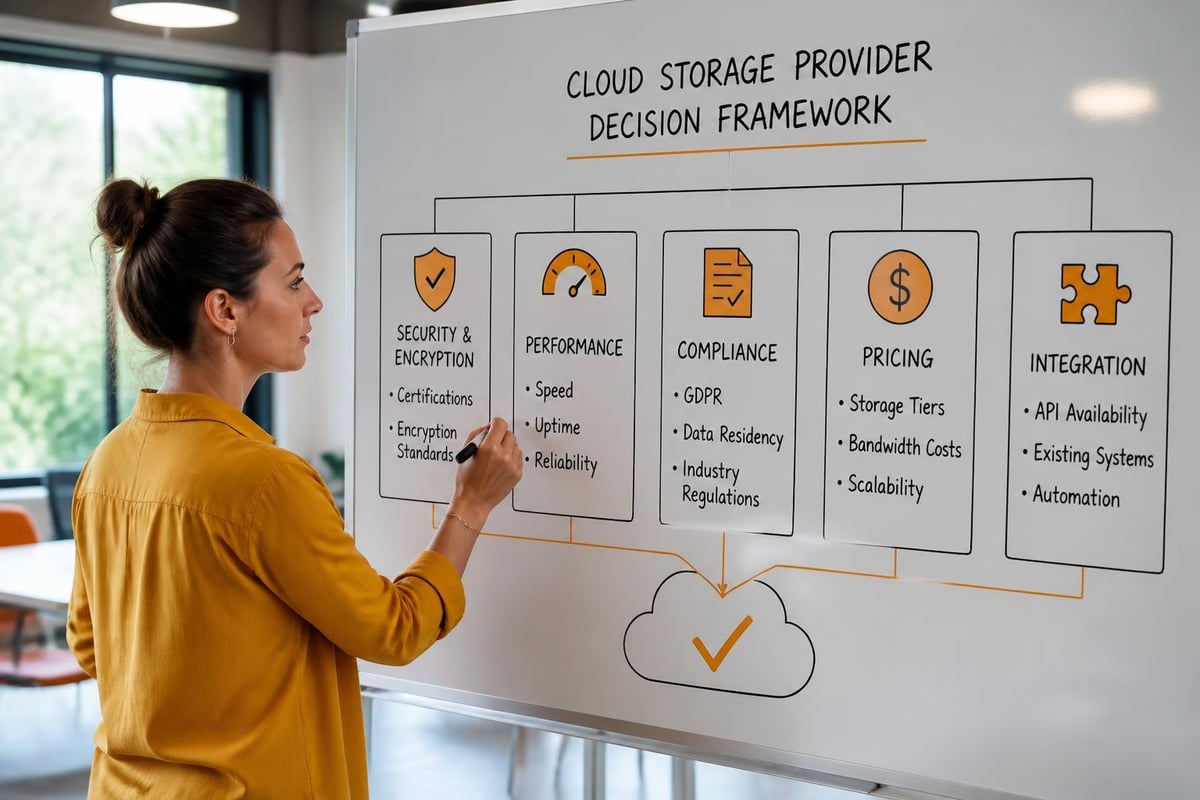 Cloud storage selection criteria