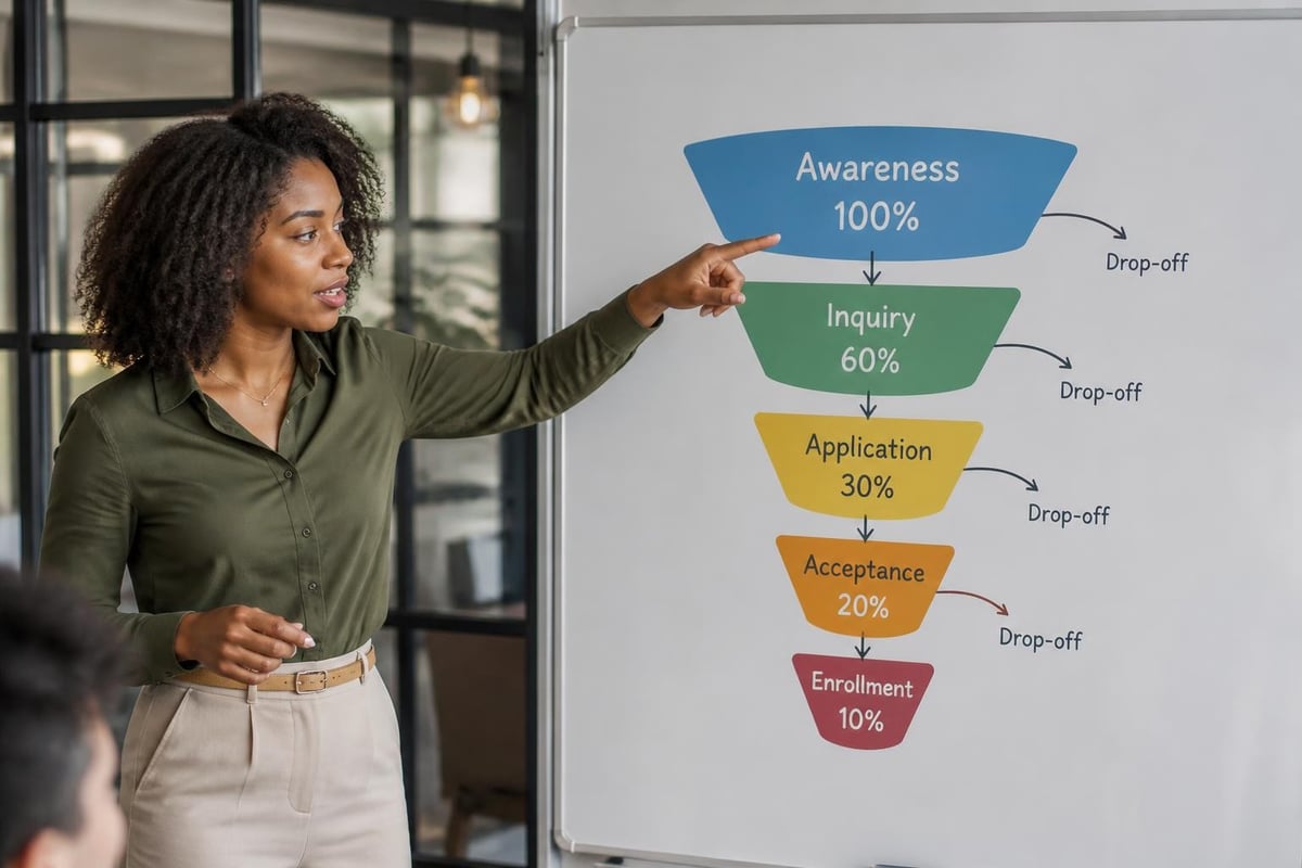 Private school recruitment funnel stages