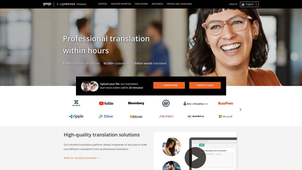 9 Essential Top Translation Agencies to Watch in 2025 - Gengo (A Lionbridge Company)