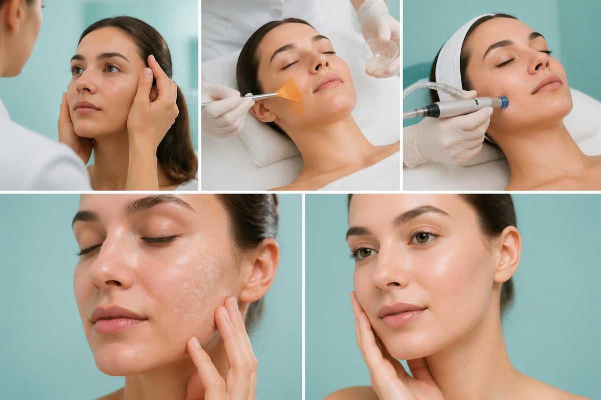 Skin resurfacing treatment progression