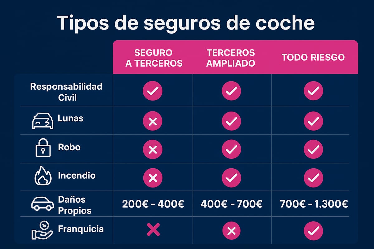 Tipos de seguros de coche y su impacto en el precio