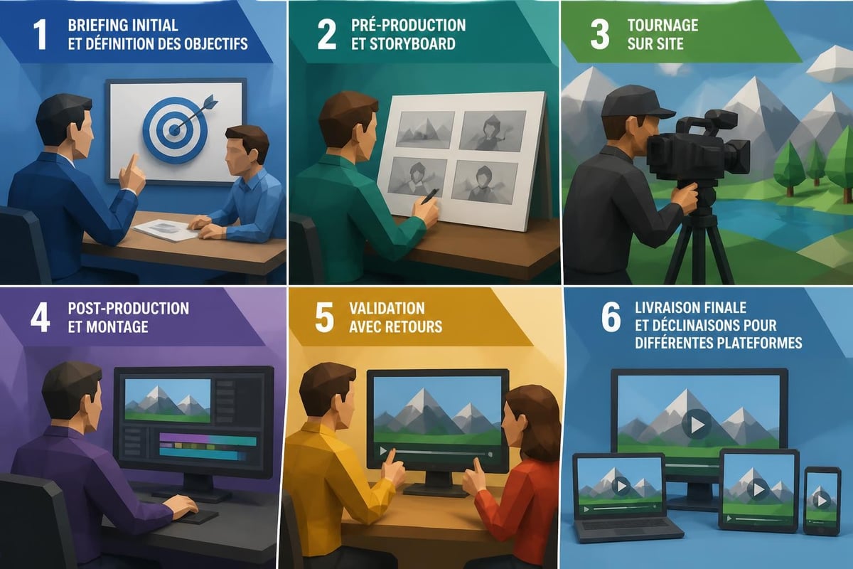 Processus de production vidéo en entreprise