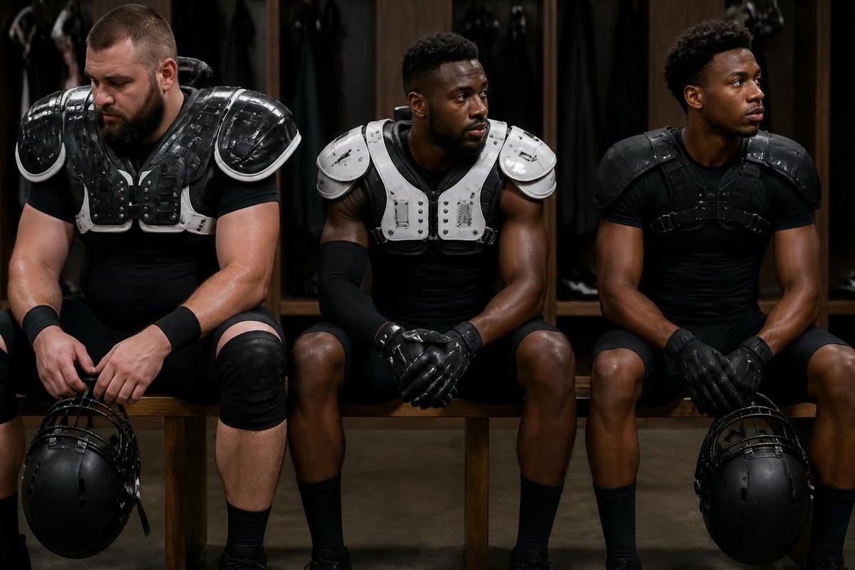 Position-specific shoulder pad requirements